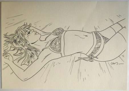 Jim - Dessin original - Une nuit Ã  Rome - Marie - (2018) | Catawiki