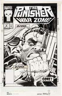 "THE PUNISHER WAR ZONE" #9 COMIC BOOK COVER ORIGINAL ART. | Hake’s