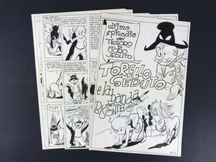 12x origina pages "Il Tesoro di Toro Seduto" storia completa - Prima edizione | Catawiki
