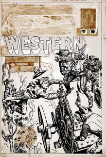 Joe Maneely - wild western #46 golden age marvel comics cover (large art) 1955