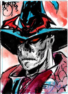 Gunwitch Original illustration on Dave Castr "Crusin" 2025 Custom Artist Sketch Card | Raremarq (Buy It Now)