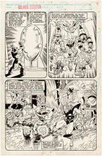 "SILVER SURFER" #36 COMIC BOOK PAGE ORIGINAL ART BY RON LIM - AVENGERS/INFINITY GAUNTLET CONTENT. | Hake’s