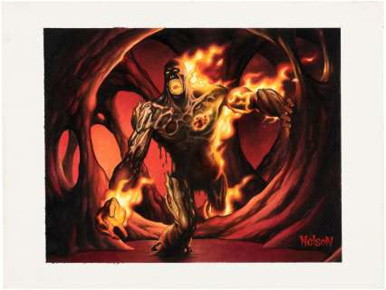 "MAGIC THE GATHERING - CINDER SHADE" CARD ORIGINAL ART BY NELSON DeCASTRO. | Hake’s