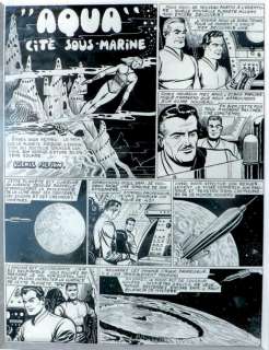 Giordan Raoul (Né En 1926) - GIORDAN Raoul Â« Aqua Cité sous-marine Â». Encre de Chine pour la premiè