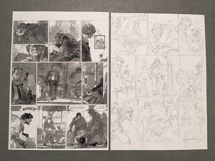 Hermann - Planche originale crayonnés (p.29) - Jeremiah T.24 - Le Dernier Diamant  - (2003) | Catawiki