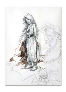 Loisel, Régis | La Quête de l’oiseau du temps - études de personnages, Encre | Coutau Bégarie