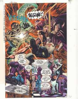 Dave Meikis, John Kalisz, Rags Morales | Hourman #1 P.16 Color Guide Art - Amazo Vs. Snapper Carr And Hourman Action Splash - 1999 | Anthony’s Comic Book Art