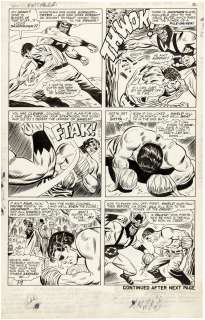 "STRANGE TALES" #145 COMIC BOOK PAGE ORIGINAL ART BY DON HECK OVER JACK KIRBY LAYOUTS. | Hake’s