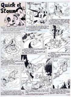 Calvo | Â«Quick et PloumÂ». Encre de Chine noire pour une planche de cette | Tessier Sarrou