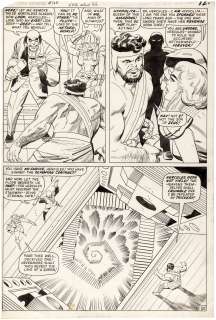 THOR #128 COMIC BOOK PAGE ORIGINAL ART BY JACK KIRBY & VINCE COLLETTA. | Hake’s