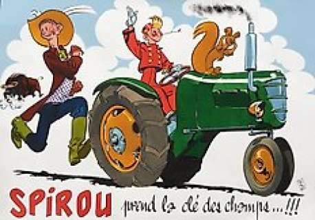 Severin, Al - Dessin original en couleur - Spirou prend la clé des champs...!!! - (2011) | Catawiki