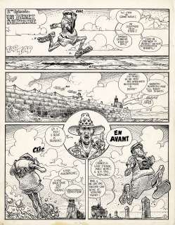 MOEBIUS - MOEBIUS - MAJOR FATAL - La chasse au français en vacances - planche originale 2