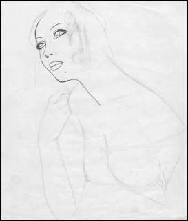 Yslaire. Croquis original Portrait féminin | BDEnchères