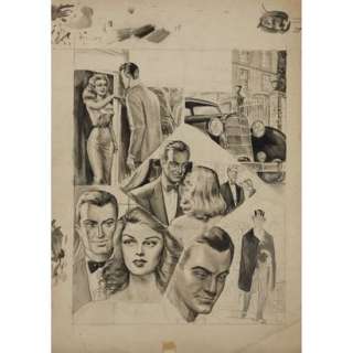 ANONYME Grande planche originale pour roman dessine,… | Tajan