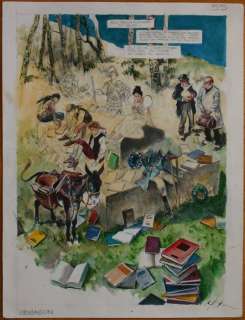 Stevenson le pirate intérieur - Planche originale Ã  l’aquarelle | Catawiki