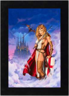 LADY PENDRAGON #0 COMIC BOOK COVER ORIGINAL ART BY DORIAN CLEAVENGER. | Hake’s