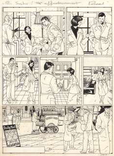 Pascal ZANON (1943-2... - Lot 306 - Harry Dickson - La bande de l‘araignée Encre de Chine...