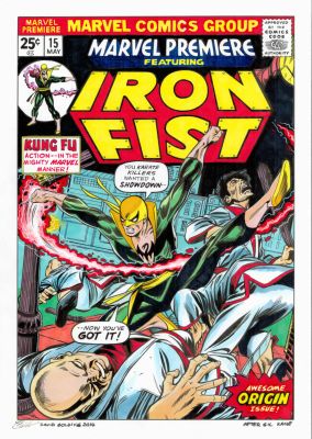 David Golding | Marvel Premiere #15 Iron Fist Cover Recreation by David Golding | Panel Gallery