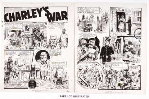 Charleys War: 4 original consecutive artworks (1980) by Joe Colquhoun… | Comic Book Auctions ltd