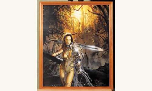 DEMAREZ, Thierry. Â«DianeÂ». Acrylique sur bois. Format 46 x 37 cm. Signé. | Tessier Sarrou