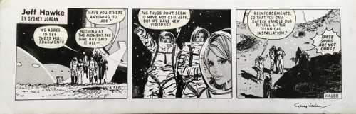 Sidney Jordan - Jeff Hawke original strip - porcelaine | Catawiki