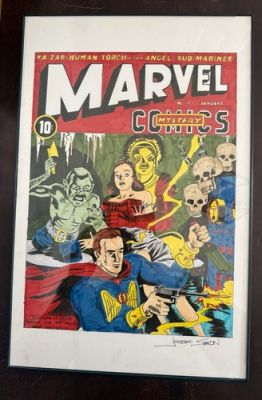 Joe Simon Grandson Jesse Simon Signed Original Comic Art Sketch Marvel Mystery 3 | eBay US (Buy It Now)