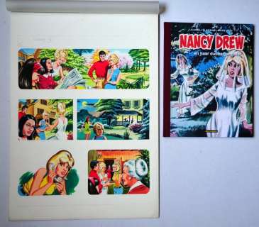 Bus, Bert | Original page in colour (p.9)  - Nancy Drew + Nancy Drew en haar dubbelgangster  - hc with cloth spine  - (2012) | Catawiki