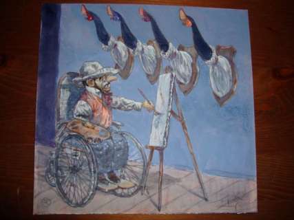 Smudja, Gradimir - Originele tekening in kleur (aquarel) - Toulouse Lautrec - (2016) | Catawiki