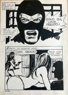 Genius n. 13 - Manara - Tavola originale - Page volante - (1969) | Catawiki