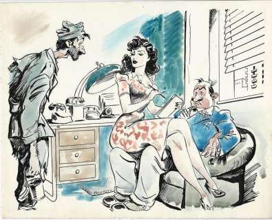 Il Travaso # 15 - Rino Albertarelli - illustrazione originale "Possibile?" - EO - (1946) | Catawiki