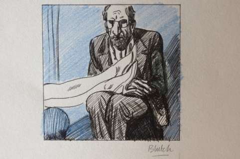Blutch - Dessin original - Lune l’envers - (2014) | Catawiki