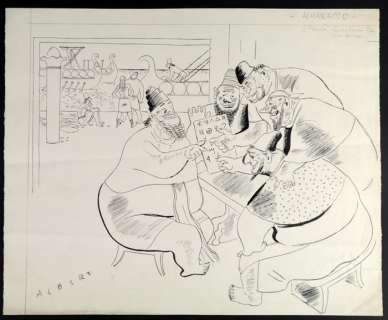 Rino Albertarelli - "I Fenici mostrano la scrittura" Illustrazione Originale (Master Of Drawing) | Catawiki