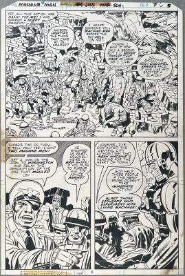 Jack Kirby, Mike Royer (Encrage) - Machine Man # 4 page 6
