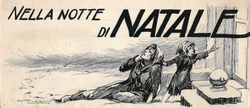 Giove Toppi - illustrazione originale "Nella Notte di Natale" (Anni ’20)  - Page volante | Catawiki