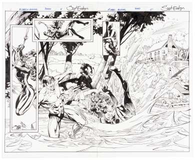 X-MEN ANNUAL 2000 ORIGINAL ART STORY PAGES GROUP OF 20 BY SCOT EATON. | Hake’s