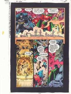 John Kalisz, Prentis Rollins, Val Semeiks | Dc 2000 #2 P.59 Color Guide Art - Batman, Flash, Wonder Woman, Atom, Starman, Doctor Fate, Hawkman, Spectre, Martian Manhunter, Flash Jay Garrick, And Doctor Mid-Nite - 2000 | Anthony’s Comic Book Art