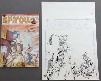 Pierre Tombal  - Projet de couverture originale - Le Journal de  Spirou 11 Mai 2011Â  - (2011) | Catawiki