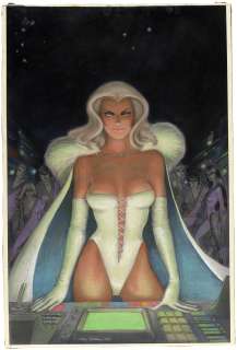 X-MEN BEWARE....THE WHITE QUEEN MARVEL POSTER ORIGINAL ART BY MARY WILSHIRE. | Hake’s