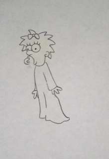 The Simpsons - Maggie - from early Tracey Ullman Show - Original Animation Production Drawing - - Matt Groening - (1988) | Catawiki