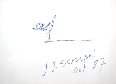 Sempe Jean Jacques Illustration... | SEMPE Jean Jacques Illustration représentant une danseuse Encre... | Vermot et Associés