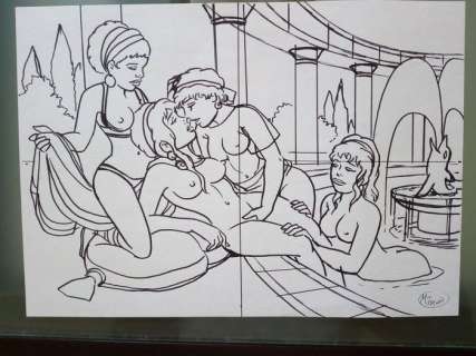 Vae victis - ambre - Dessin préparatoire érotique par Jean-Yves Mitton - (2018) | Catawiki