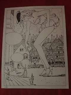  - Milo Manara - tavola originale "Gulliveriana" - Page volante - (1995) 