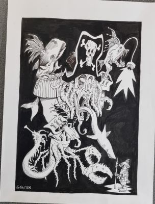 Foerster , Philippe - illustration originale - Affiche BIFFF , festival de Bruxelles 2023