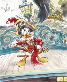 Donald Duck inspired by Howard Pyle - Large Painting - Tony Fernandez Signed - Art acrylique | Catawiki