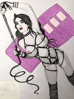 Emmanuelle Clint - original artwork " Dominatrice " - Page volante - Langue source - (2013) | Catawiki