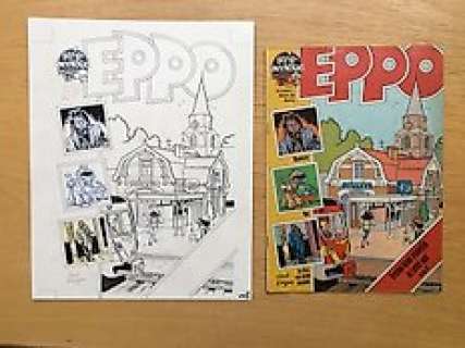  - Franka - Originele Cover  - Eppo 4 1976 met opgeplakte lay-out + magazine - (1976) 