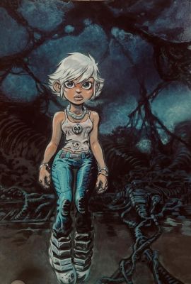 Dan Verlinden - Illustration originale encre noir - DEHORS | Galerie des bulles