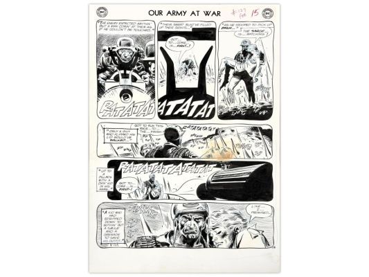 Lot 438 - Joe Kubert Our Army at War #127 pg.15 Art | Weiss Auctions