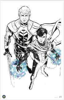 Phil Jimenez - PHIL JIMENEZ – WICCAN & HULKING "PRIDE" B&W PRINT (LTD. EDITION, ONLY 5 PRINTS MADE)