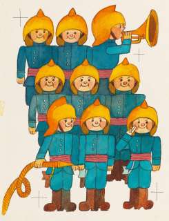 Julitta Karwowska-Wnuczak (1935) | Julitta Karwowska-Wnuczak | Strażacy, "Almanach Polonii", projekt ilustracji | Desa Unicum